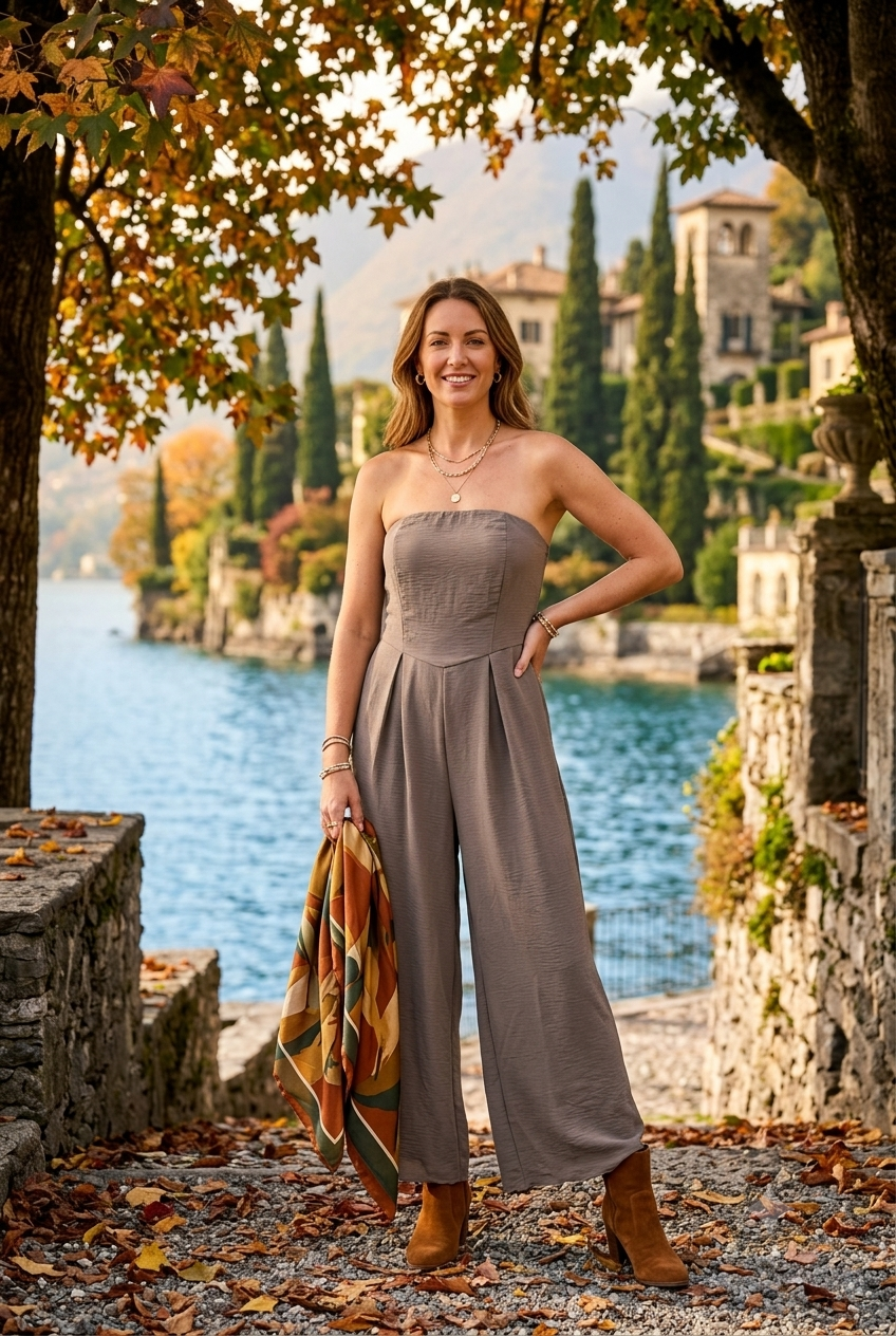 BANDEAU WIDE-LEG JUMPSUIT