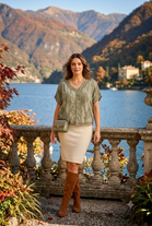 SHORT SLEEVE EMBROIDERED TOP