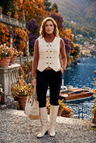 FRONT ZIP FROGGED WAISTCOAT