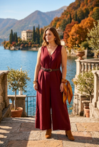 SLEEVELESS FRONT BUTTON WIDE-LEG JUMPSUIT