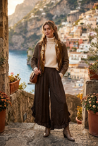 FRILL HEM WIDE-LEGTROSER