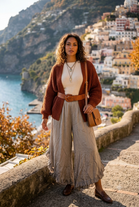 FRILL HEM WIDE-LEGTROSER