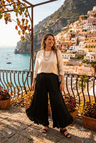 FRILL WIDE-LEG TROSER