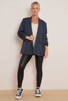 BASIC PLUS SIZE  SLEEVED BLAZER (8043017240824)