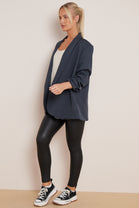 BASIC PLUS SIZE  SLEEVED BLAZER (8043017240824)