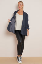 BASIC PLUS SIZE  SLEEVED BLAZER (8043017240824)