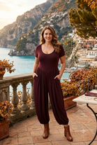 JERSEY CAP SLEEVE JUMPSUIT