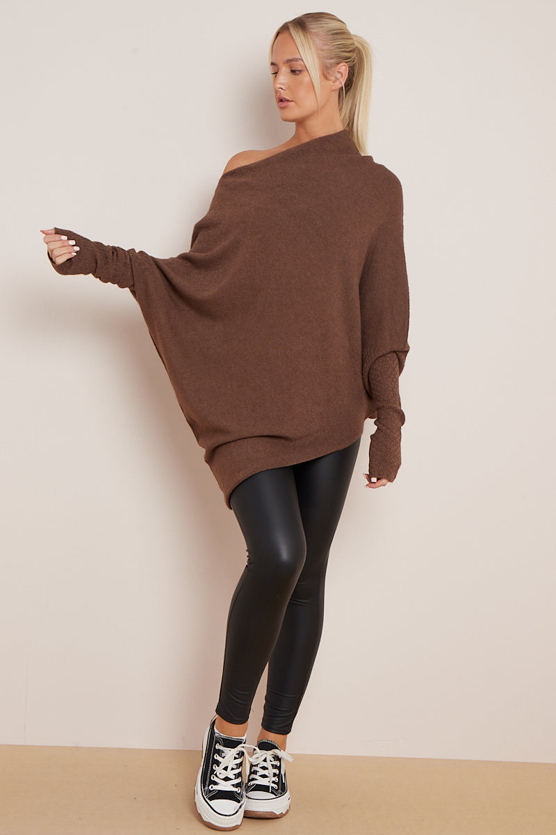 EMILY PATTERN SLEEVE OVERSIZED JUMPER (8043029364984) (14858049520000)