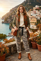 BELTED CAMOUFLAG TROUSER
