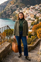 LEOPARD PRINT RIBBED SHIRT JACKET