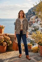 LEOPARD PRINT RIBBED SHIRT JACKET