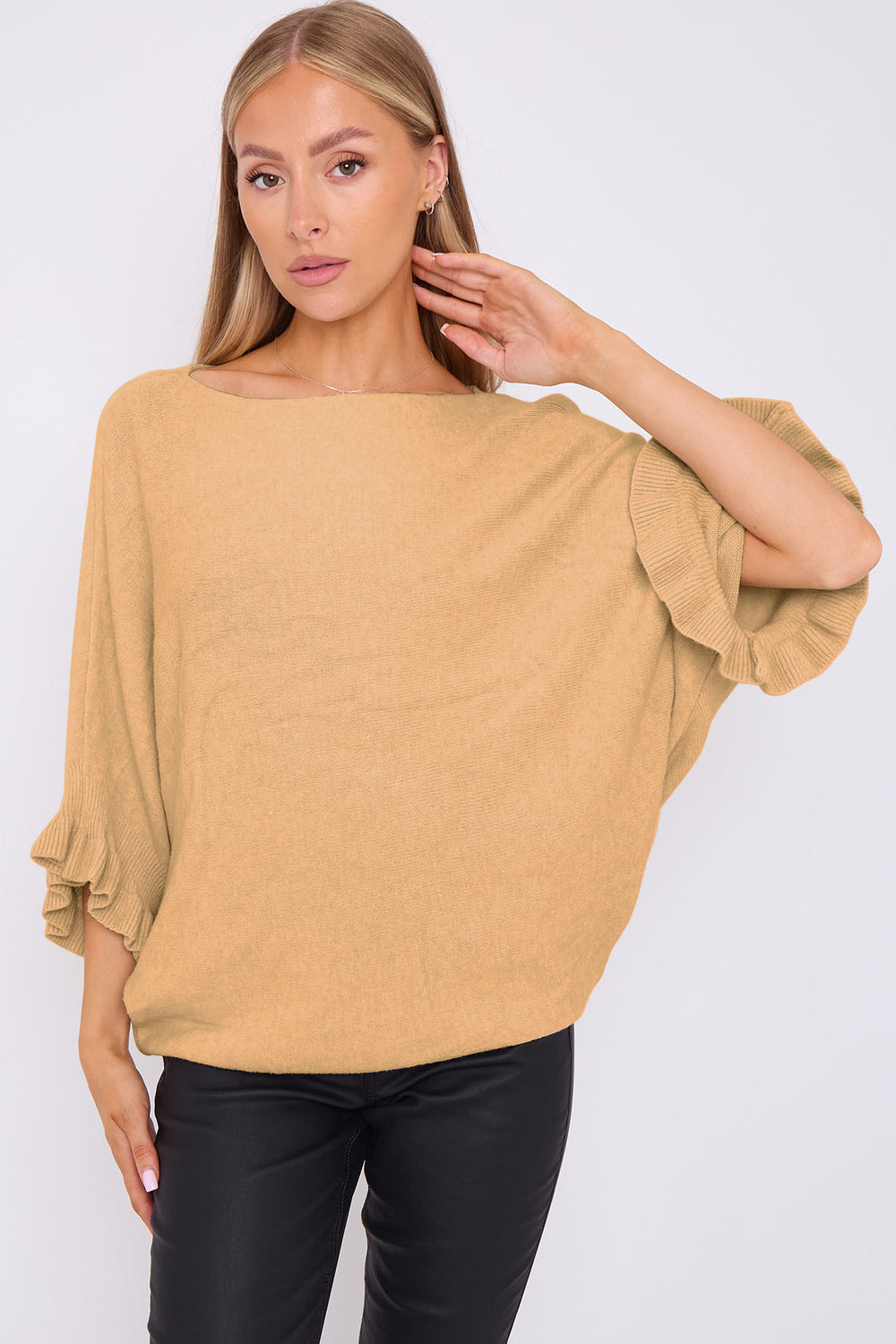 FRILL SLEEVE JUMPER (8667488256248)