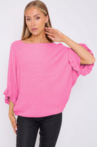 FRILL SLEEVE JUMPER (8667489206520) (8777631367416)