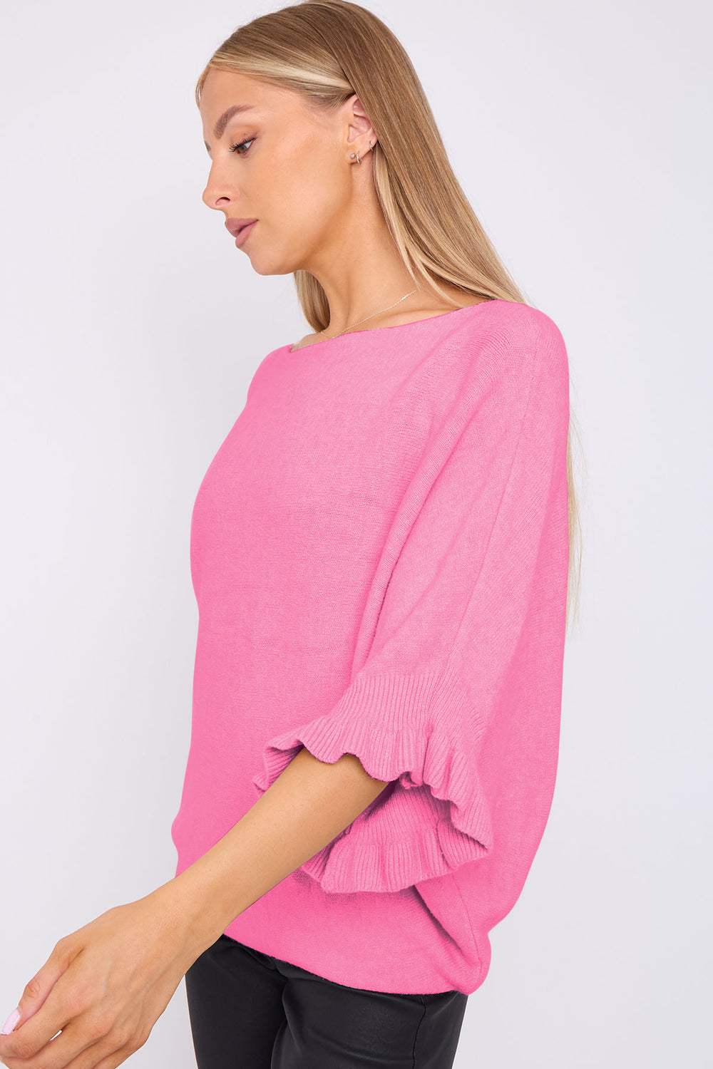 FRILL SLEEVE JUMPER (8667489206520) (8777631367416)