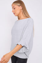 FRILL SLEEVE JUMPER (8667487895800)