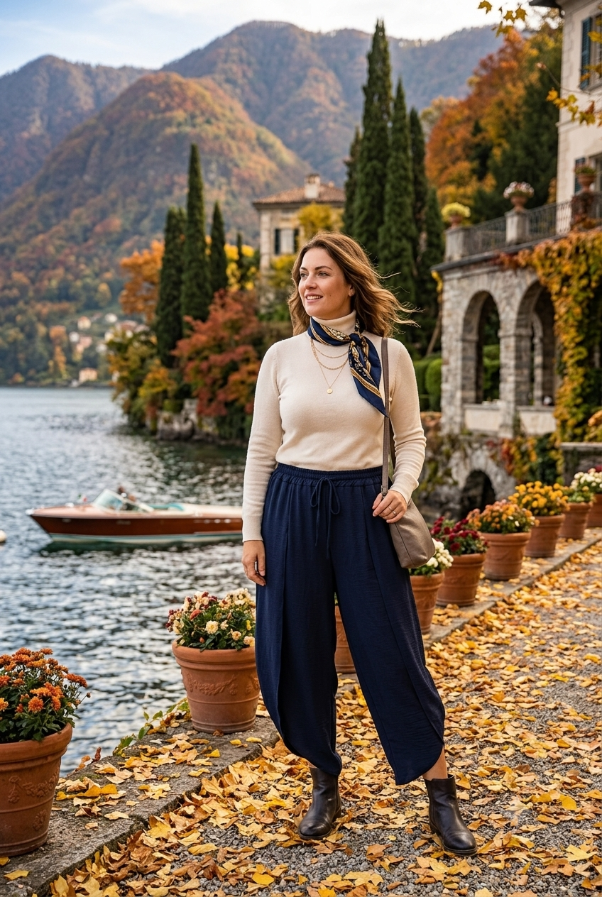 DRAWSTRING WIDE-LEG CULOTTES