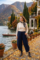 DRAWSTRING WIDE-LEG CULOTTES