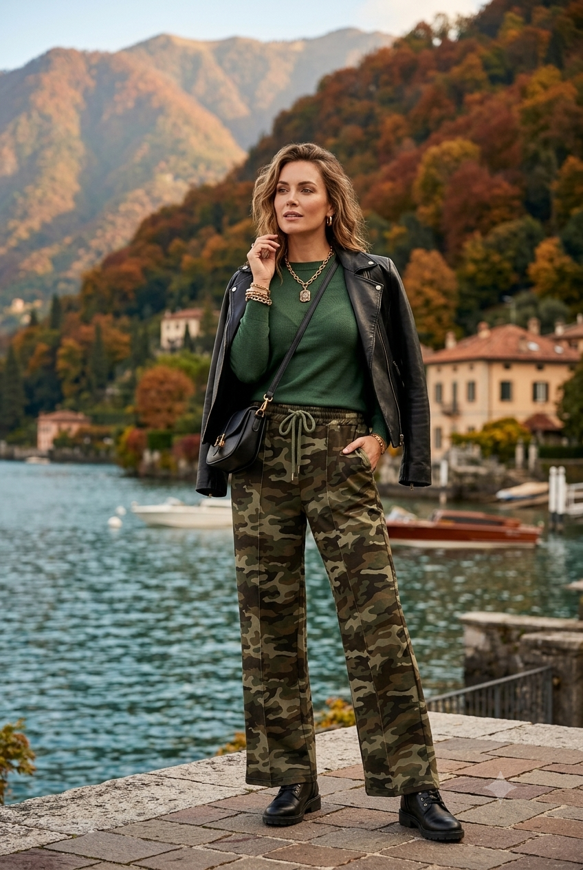 FRONT DETAIL CAMOUFLAGE JOGGERS