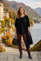 BEADED NECKLINE DETAIL JUMPER