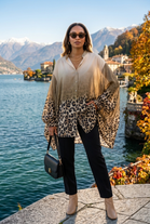 OVERSIZED LEOPARD OMBRE SHIRT