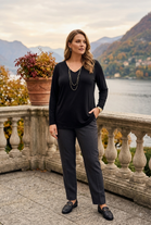 BASIC LONG SLEEVE V-NECK VEST