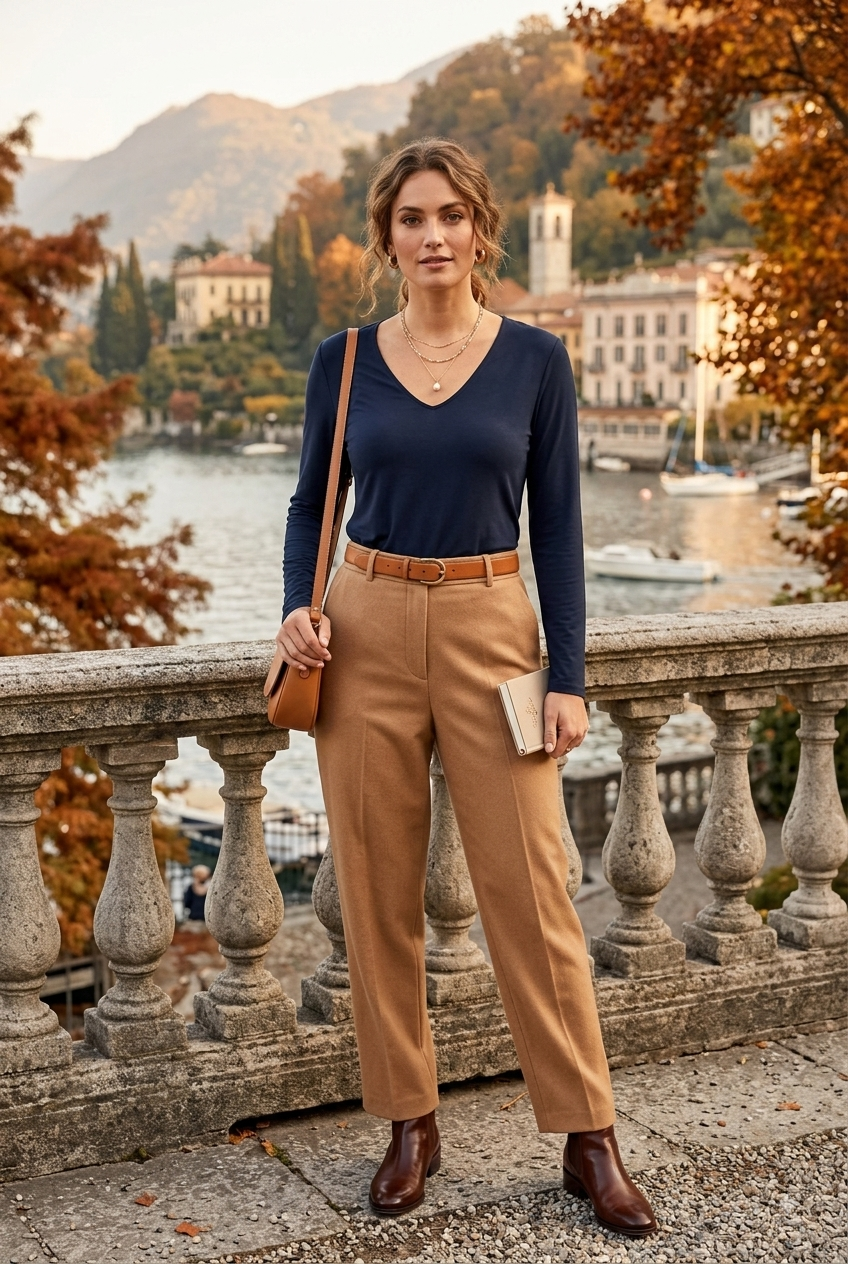 BASIC LONG SLEEVE V-NECK VEST