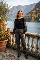 LACE SLEEVE JUMPER