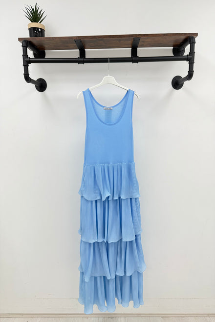 RIB VEST RUFFLE DRESS (15160114676096)