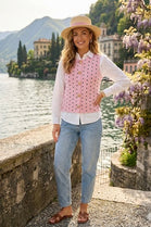 GOLD BUTTON SPOT KNIT WAIST COAT