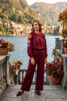 BELTED SEAM DETAIL SCUBA TROUSERS