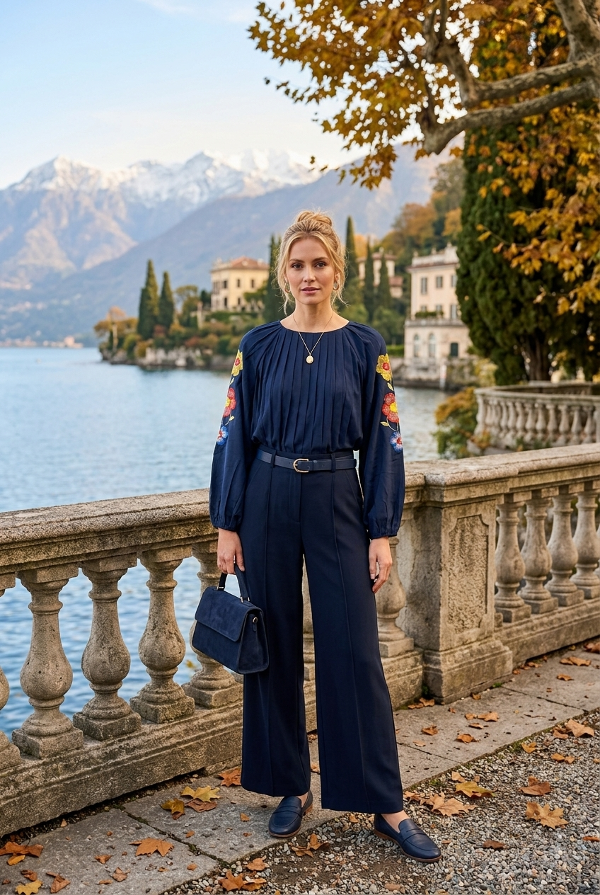 BELTED SEAM DETAIL SCUBA TROUSERS