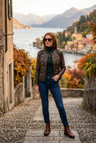MILITARY FAUX LEATHER JACKET