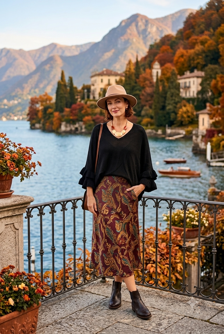 FRILL SLEEVE VNECK JUMPER