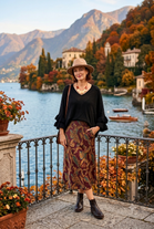 FRILL SLEEVE VNECK JUMPER
