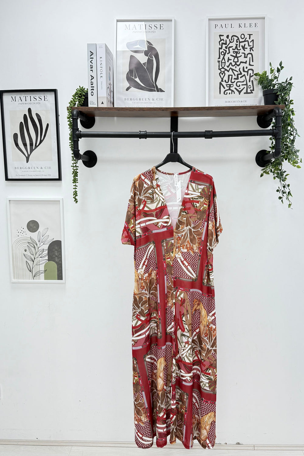 PRINTED V-NECK MAXI (Copy) (15171976954240)