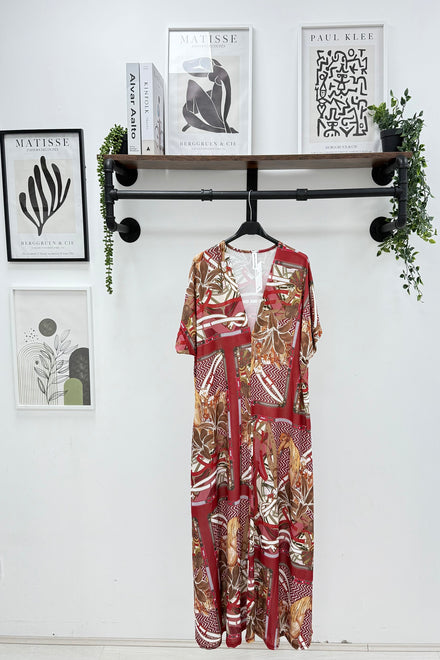 PRINTED V-NECK MAXI (Copy) (15171976954240)