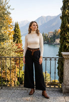 BELTED WIDE-LEG TAILORED TROUSER