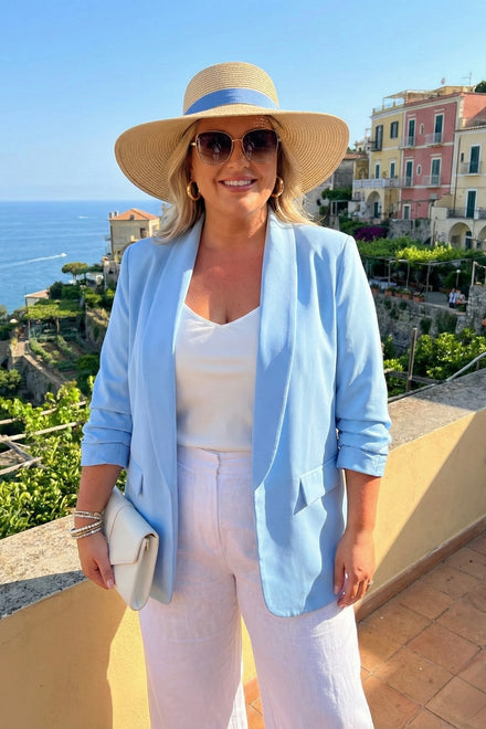 BASIC PLUS SIZE  SLEEVED BLAZER