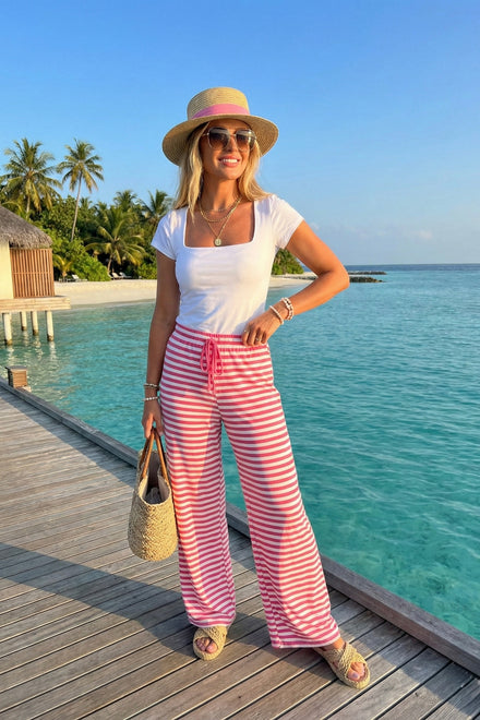 COTTON STRIPE TROUSER