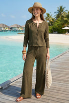 TEXTURED BUTTON TOP LOUNGE SET