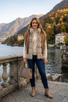 FAUX FUR ZIP-UP WAIST COAT