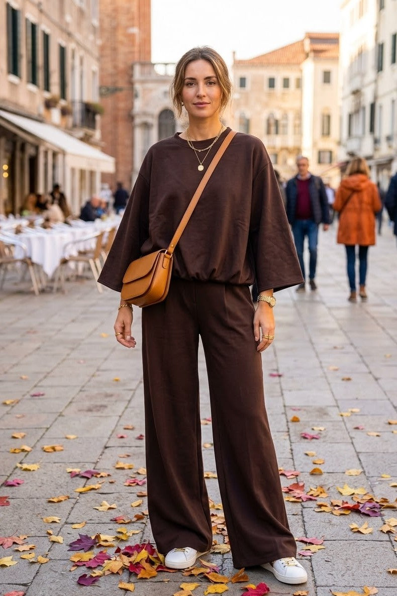 BUBBLE HEM SHORT SLEEVE TOP LOUNGE SET