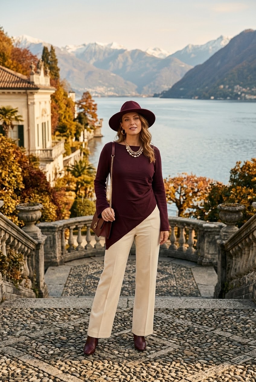 ASYMMETRIC RUCHED FINE KNIT JUMPER