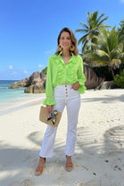 PLEATED RUFFLED SHIRT