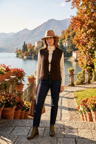 TOGGLE-FRONT SOFT KNIT VEST
