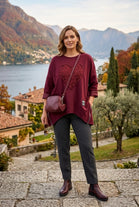 OVERSIZED LACE HEART SWEATSHIRT