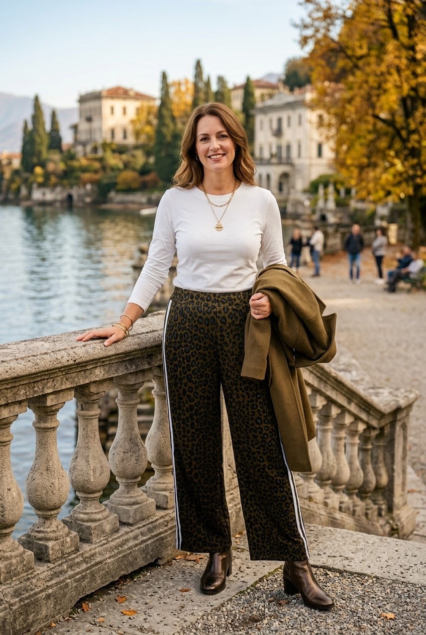 SIDE STRIP LEOPARD DRAWSTRING TROUSER(MIXED COLOUR PACK)