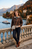 HALF-ZIP GINGHAM-TRIM 2-IN-1 SWEATSHIRT