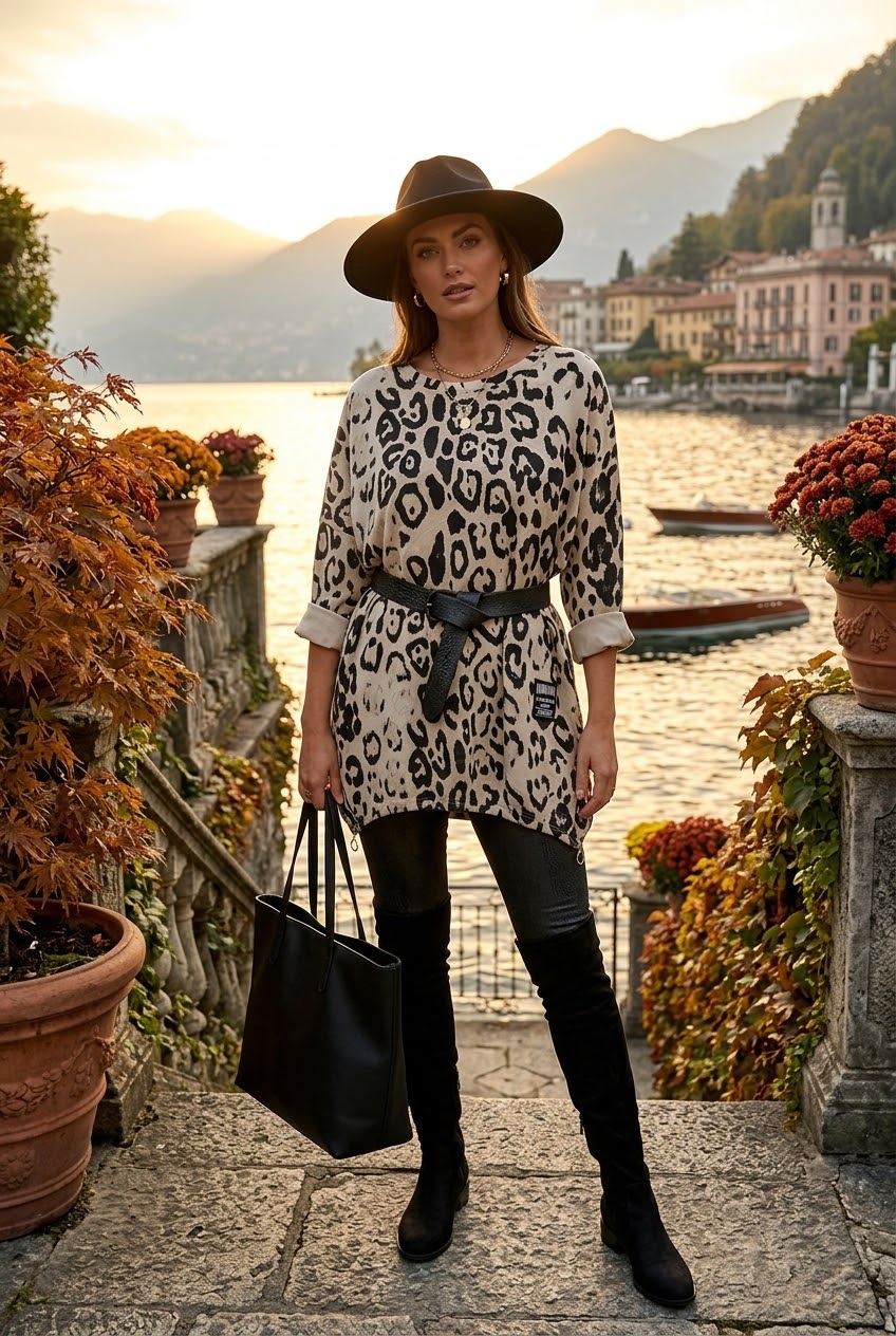 OVERSIZED LEOPARD PRINT SWEATSHIRT