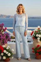 LONG SLEEVE PLAIN MESH DOUBLE LINED TOP